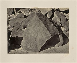 Inscriptions in the Written Valley, Sinai; Francis Frith, English, 1822 - 1898, Sinai Peninsula, Egypt; about 1865; Albumen