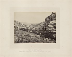 View in the Necropolis, Petra; Francis Frith, English, 1822 - 1898, Petra, Jordan; about 1865; Albumen silver print