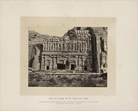 Ruins of a Palace, on the South Cliff, Petra; Francis Frith, English, 1822 - 1898, Petra, Jordan; about 1865; Albumen silver