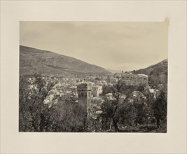 Shechem, Nablou, Between Ebal and Gerizim; Francis Frith, English, 1822 - 1898, Shechem, Israel; about 1865; Albumen silver