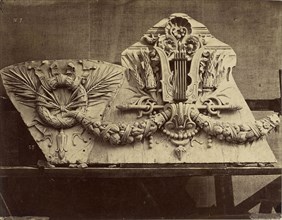 Motifs de décoration sur les piliers du vestibule circulaire; Louis-Émile Durandelle, French, 1839 - 1917, Paris, France