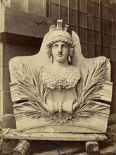 Clef de la grande fenetre. Facade postérieure de la scène; Louis-Émile Durandelle, French, 1839 - 1917, Paris, France