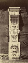 Consoles de chaque coté des oeils-de-boeuf au-dessus des baies de la loggia; Louis-Émile Durandelle, French, 1839 - 1917, Paris