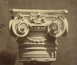 Chapiteau des colonnes du grand escalier; Louis-Émile Durandelle, French, 1839 - 1917, Paris, France; about 1875; Albumen