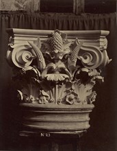 Chapiteau des colonnes des baies de la loggia. Facade principale; Louis-Émile Durandelle, French, 1839 - 1917, Paris, France