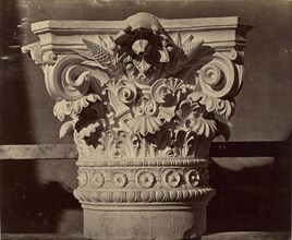 Chapiteau des colonnes du grand foyer; Louis-Émile Durandelle, French, 1839 - 1917, Paris, France; about 1875; Albumen silver
