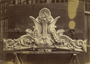 Amortissement des frontons des pavillons. Facade principale; Louis-Émile Durandelle, French, 1839 - 1917, Paris, France