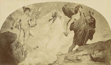 Orphée et Eurydice; Louis-Émile Durandelle, French, 1839 - 1917, Paris, France; about 1875; Albumen silver print