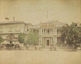 Oriental Hotel, Kobe; Attributed to Kusakabe Kimbei, Japanese, 1841 - 1934, active 1880s - about 1912, Kobe, Japan; 1870s