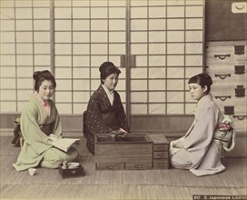Japanese Ladies; Attributed to Kusakabe Kimbei, Japanese, 1841 - 1934, active 1880s - about 1912, Japan; 1870s - 1890s