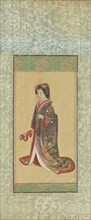 Geisha; Japan; 1870s - 1890s; Watercolor; 11.3 x 5.7 cm, 4 7,16 x 2 1,4 in