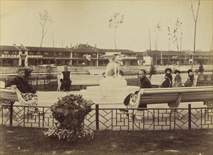 Public Gardens, Shanghai; Attributed to John Thomson, Scottish, 1837 - 1921, Shanghai, Kiangsu, China; about 1870; Albumen