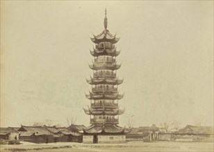 Pagoda, Shanghai; Attributed to John Thomson, Scottish, 1837 - 1921, Shanghai, Kiangsu, China; 1890 - 1900; Albumen silver