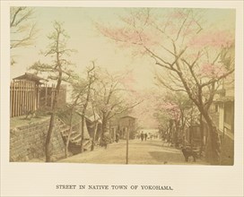 Street in Native Town of Yokohama; Kazumasa Ogawa, Japanese, 1860 - 1929, 1897; Hand-colored Albumen silver print