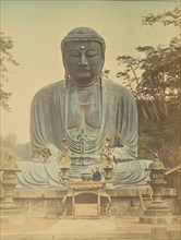 The Bronze Buddha at Kamakura; Kazumasa Ogawa, Japanese, 1860 - 1929, 1897; Hand-colored Albumen silver print