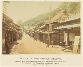The Tokaido Road Through Kanagawa; Kazumasa Ogawa, Japanese, 1860 - 1929, 1897; Hand-colored Albumen silver print