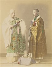 Buddhist Priests; Kazumasa Ogawa, Japanese, 1860 - 1929, 1897; Hand-colored Albumen silver print
