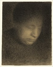 Madame Seurat, the Artist's Mother; Georges Seurat, French, 1859 - 1891, about 1882 - 1883; Conté crayon; 30.5 × 23.3 cm