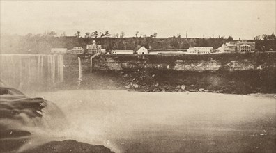 Brink of Horse Shoe Falls and Canadan Shore, seen from Goat Island; George Barker, American, 1844 - 1894, Albany, New York