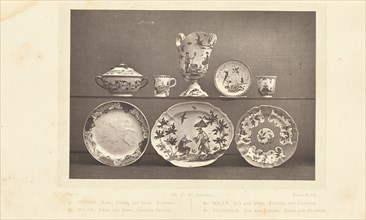 Bowls, cups, and plates; William Chaffers, British, active 1870s, London, England; 1872; Woodburytype; 11.1 × 16.2 cm