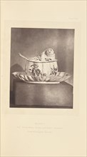 Sugar bowl, dish, and spoon; William Chaffers, English, 1811 - 1892, London, England, Europe; 1871; Woodburytype; 11.8 x 9.4 cm
