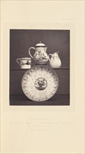 Milk pots, cup, and dish; William Chaffers, English, 1811 - 1892, London, England, Europe; 1871; Woodburytype; 11.5 x 9.3 cm