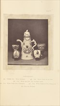 Coffee pot and four cups; William Chaffers, English, 1811 - 1892, London, England, Europe; 1871; Woodburytype; 10.2 x 9 cm