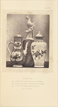 Coffee pot, vase, and figurine; William Chaffers, English, 1811 - 1892, London, England, Europe; 1871; Woodburytype