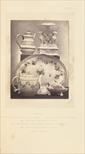 Plate, tea pots, vase, and salt cellar; William Chaffers, English, 1811 - 1892, London, England, Europe; 1871; Woodburytype