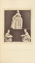 Pair of salt cellars and statuette; William Chaffers, English, 1811 - 1892, London, England, Europe; 1871; Woodburytype