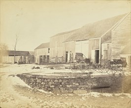 The Barns - with AB's Wagon; Possibly Alfred Booth, English, 1834 - 1914, and Thomas E. Jevons, American, born England, 1841