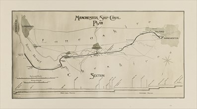 Key Plan of Line of Canal; G. Herbert & Horace C. Bayley; Manchester, England; 1894; Gelatin silver print; 12.6 × 24.8 cm