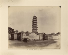 Flowery Pagoda. Canton; Unknown maker; Canton, Canton, China; 1870s - 1880s; Albumen silver print