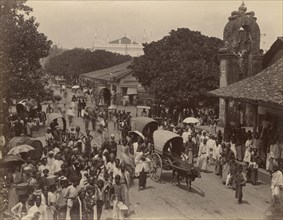 Main Street, Colombo; Charles T. Scowen, English, 1852 - 1948, The Colombo Apothecaries Co., Ltd., Sri Lankan, about 1880
