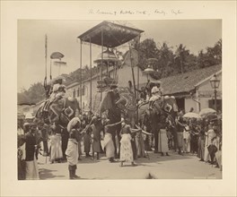 The Procession of Buddha's Tooth, Kandy, Ceylon; Charles T. Scowen, English, 1852 - 1948, Kandy, Ceylon; 1875 - 1899; Albumen