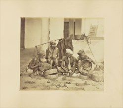 Snake Charmers; Willoughby Wallace Hooper, English, 1837 - 1912, India, Asia; 1873; Albumen silver print