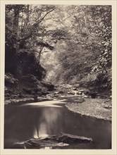 Stream and small waterfall; Arthur Brown, British, active 1850s, Saltburn-on-the-Sea, North Yorkshire, England; 1878; Carbon