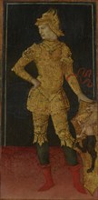 Paris, right end panel, Francesco di Giorgio Martini, Italian, Sienese, 1439 - 1501, 1460s; Tempera on panel; 41.9 x 24.1 cm