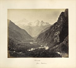 Wooded Valley from Fulaldaru, with the Srikanta Peaks in the distance; Samuel Bourne, English, 1834 - 1912, Uttarakhand, India