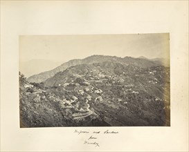 Panoramic View of Mussoorie and Landour, from Waverly Hill, with part of the Snowy Range; Samuel Bourne, English, 1834 - 1912