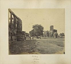 Lucknow; Residency and Banqueting Hall; Samuel Bourne, English, 1834 - 1912, Lucknow, Uttar Pradesh, India, Asia; November 9