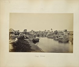 Calcutta; View of Native Boats on the Canal, at Kali Ghat; Samuel Bourne, English, 1834 - 1912, Calcutta, West Bengal, India