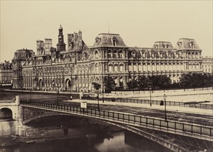 Hôtel de Ville, No. 41, Édouard Baldus, French, born Germany, 1813 - 1889, Paris, France; 1860s; Albumen silver print