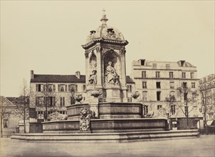 Fontaine Saint Sulpice, No. 76, Édouard Baldus, French, born Germany, 1813 - 1889, Paris, France; 1860s; Albumen silver print