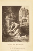 Margareta inför Mater dolorosa; Friedrich Bruckmann, German, 1814 - 1898, Stockholm, Sweden; 1878; Woodburytype; 12.7 × 9.6 cm