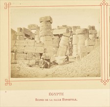 Ruines de la salle Hypostyle; Félix Bonfils, French, 1831 - 1885, Alais, France; about 1878; Albumen silver print