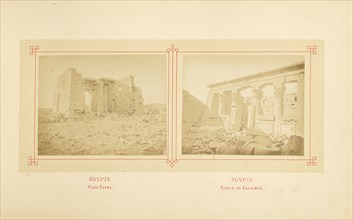 Wadi-Tapha; Félix Bonfils, French, 1831 - 1885, Alais, France; about 1878; Albumen silver print