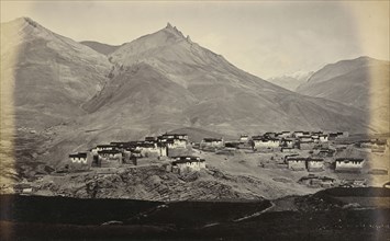 Spiti, The Village of Kibber with Chikin in Distance; Samuel Bourne, English, 1834 - 1912, India; 1866; Albumen silver print