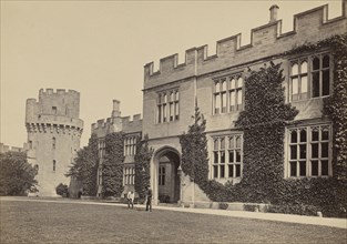 Warwick Castle, principal front and Caesar's Tower; Francis Bedford, English, 1815,1816 - 1894, Chester, England; about 1860
