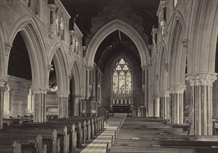 Sherbourne Church, interior, looking east; Francis Bedford, English, 1815,1816 - 1894, Chester, England; about 1860 - 1870